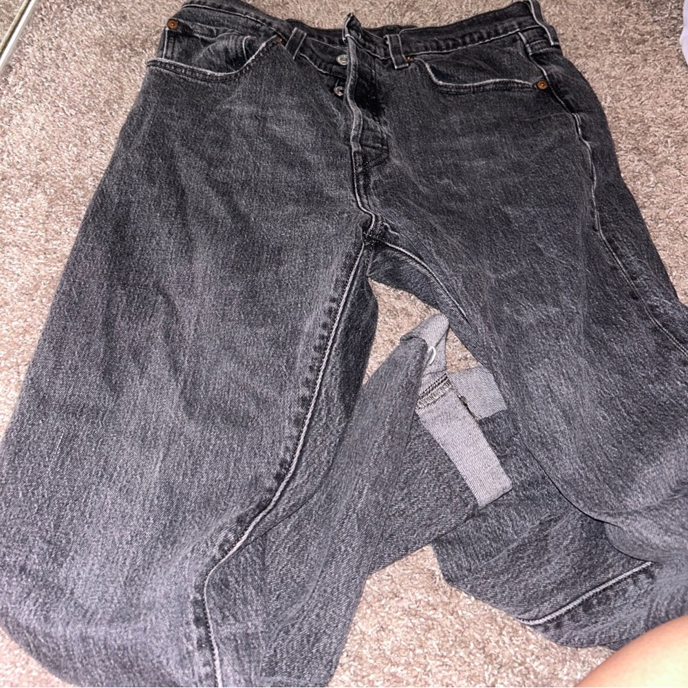 WOMEN LEVI JEANS BLACK DENIM